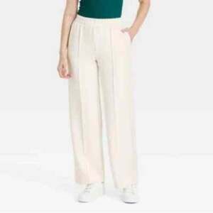 TARGET 🆕 NWT A NEW DAY Wide Leg Stretch Winter White Pull On Pants Size XXL